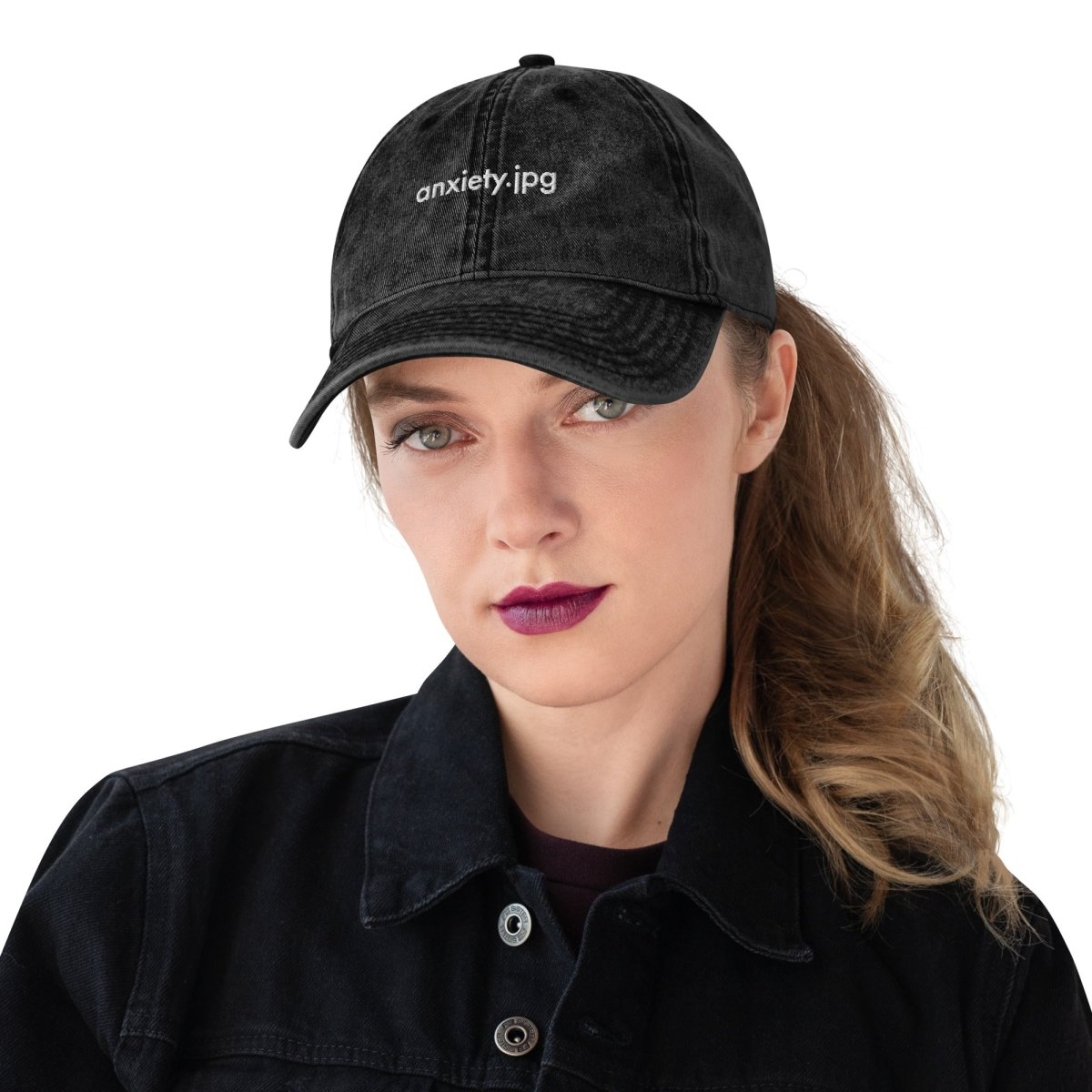 Anxiety.jpg® Cotton Twill Cap - cäpi 🧢